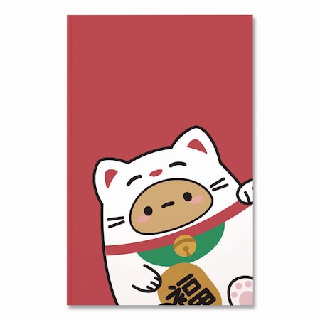 Denik Smoko Tayto Lucky Cat Layflat Notebook, 1-Subject, Medium/College Rule, 72 8 x 5 Sheets LFC1885L