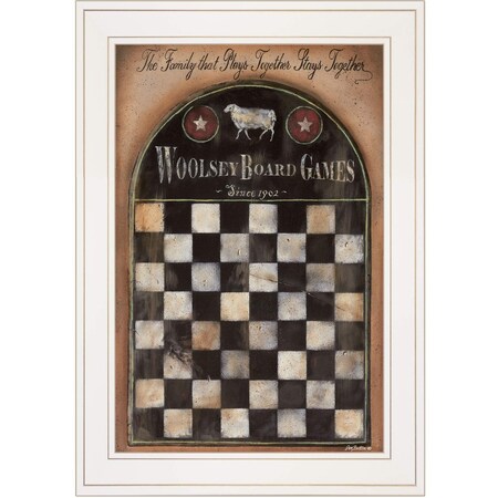 Homeroots Woolsey Board Game 1 White Framed Print Wall Art 404723