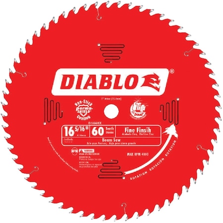 Diablo 16-5/16'' 60-Tooth Fine Finish Circular Saw Blade D1660X
