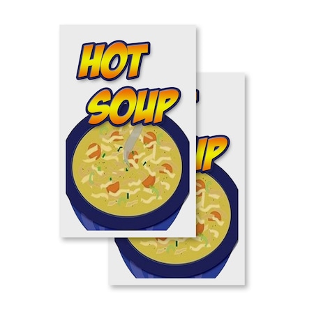Signmission Hot Soup, Vinyl Decals Only 24 Inch x 36 Inch, Vinyl Decal, 2PK DSB-2436-2PACK-Hot Soup