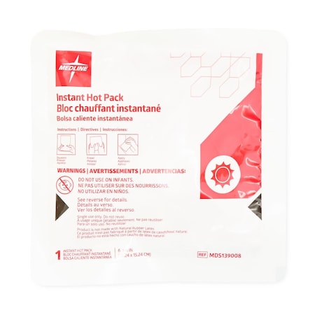 Medline Instant Hot Pack, 6in x 6in, 24PK MDS139008