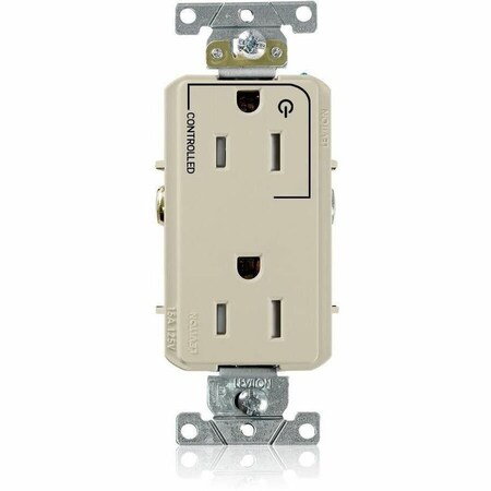 Leviton Dec Plus Dup 15A 125V TR 1Mrk-Ctrl Ivr TDR15-S1I