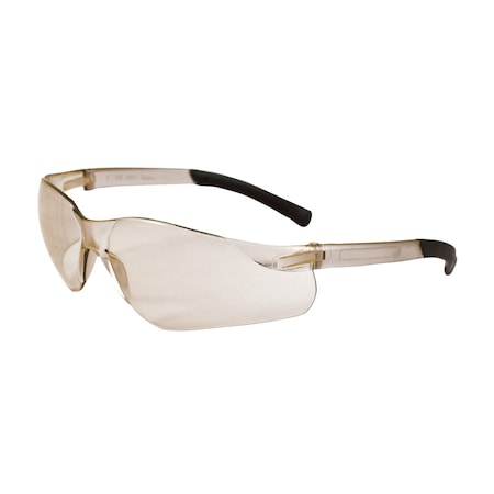Bouton Optical Rimless Safety Glasses with Clear Temple, I/O Lens and Anti-Scratch Coating 250-06-0002