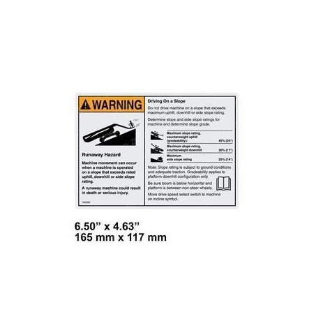 Genie REPLACEMENT DECAL-WORD, SLOPE RATING, ZX13 160580