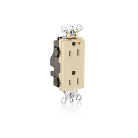 Leviton Industrial Grade Decora Receptacle, 15 Amp, 125 Volt M1626-IGI