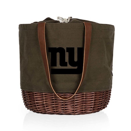 Picnic Time Family Of Brands NFL New York Giants - Coronado Canvas and Willow Basket Tote 203-00-140-214-2