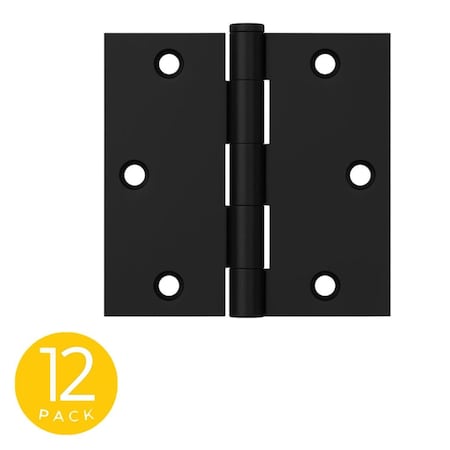 Global Door Controls 3.5 in Leaf W x 3.5 in Leaf H, Black CP3535-US19