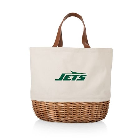 Picnic Time Family Of Brands New York Jets - Promenade Picnic Basket, (Beige Canvas) 203-20-187-224-2