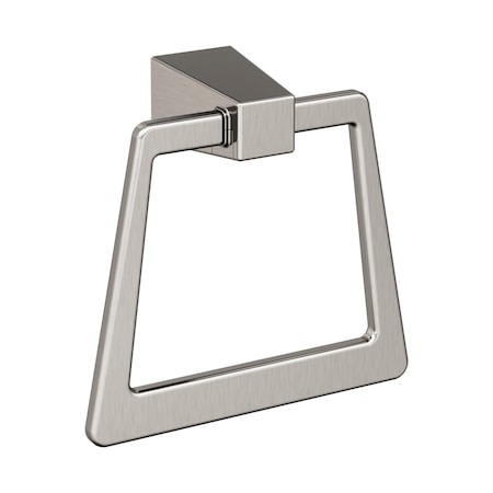 Amerock Blackrock Brushed Nickel Contemporary 6-13/16 in 173 mm Length Towel Ring BH36002G10