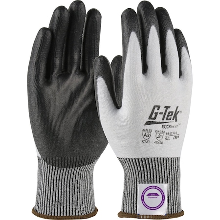 G-Tek Seamless Knit A2 Dyneema Phoenix Blended Glove w/PU Coated Flat Grip on Palm&Fingers, 12PK 5558