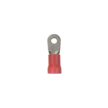 Panduit Ring Terminal, large wire, 2 AWG, 1/4 in stud size, vinyl insulated, 50PK PV2-14R-XY