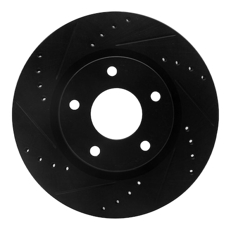 Dynamic Friction Co DFC Brake Rotor - Drilled and Slotted - Black 633-67064L