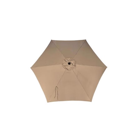 Living Accents 9 ft. Tiltable Taupe Market Umbrella YQ101BK-TP