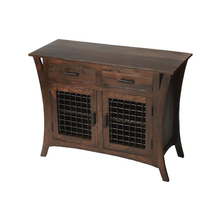 Homeroots 44in Dark Brown Solid Wood Frame Standard Accent Chest With Two Drawers 389756