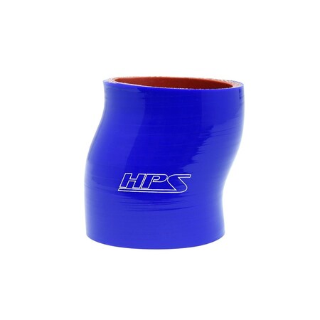 Hps Performance 2-1/4 in ID x 3 in L, 4-Ply High Temp Reinforced Silicone Straight Offset Coupler Hose, Blue HTSOC-225-BLUE