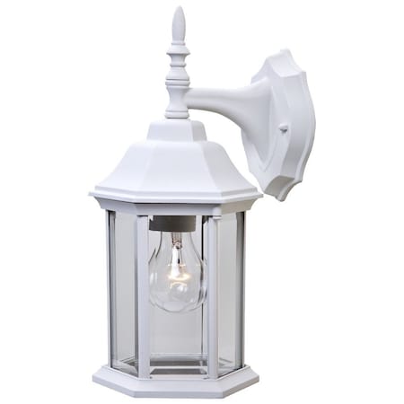 Homeroots White Clear Glass Swing Arm Wall Light 398584