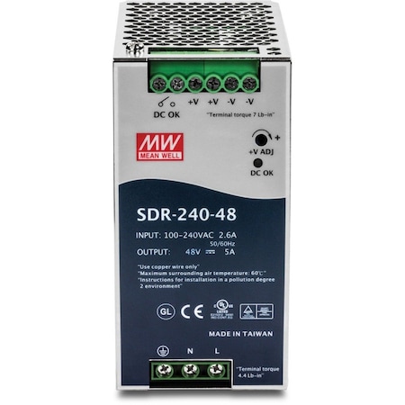 Trendnet DIN RAIL 48V 240W POWER SUPPLY FOR TI-PG80 TI-S24048