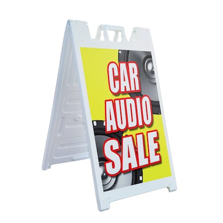 Signmission Car Audio Sale, A-Frame & 2 Sign Inserts, Heavy-Duty Plastic Frame SBHD-C-2436-Car Audio Sale