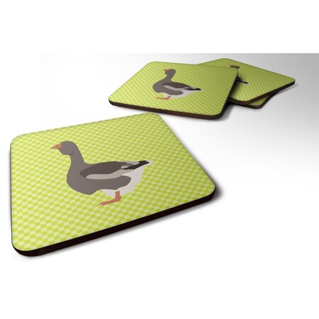 Carolines Treasures Toulouse Goose Green Foam Coaster, Set of 4 BB7723FC