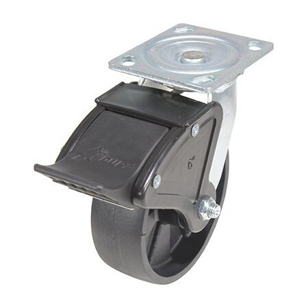Vestil Glass Filled Nylon Swivel With Total Brake Caster 6 In. Diameter x 2 In. Width 1200 lb Black CST-VE-6X2GFN-SWTB