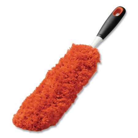 Oxo Good Grips Microfiber Duster, 4in x 12in Orange Duster Head, 6in Black Handle 1335180