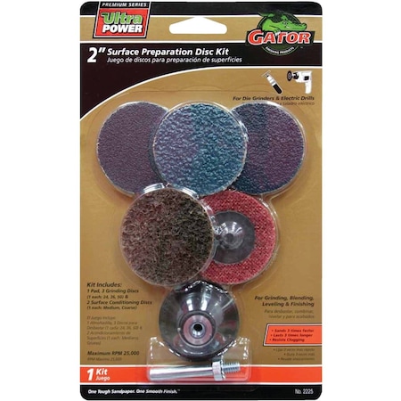Gator Blade 2'' Sanding Disc Kit, 6PK 2225