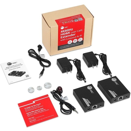 Siig 4K60HZ HDMI OVER CAT6 EXTENDER W LOOPOUT CE-H27K11-S1