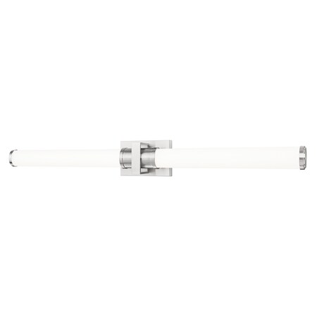 Z-Lite Idris 1 Light Vanity, Brushed Nickel/Opal White, 40.5 In W x 5 In H 1019-40W-BN-LED