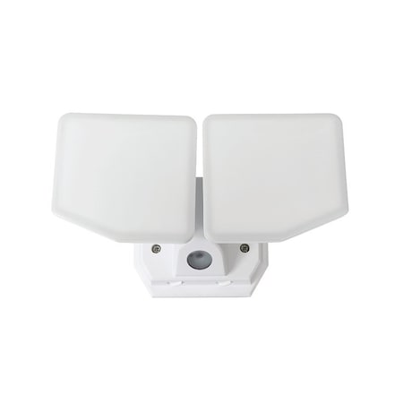 Bell Link LED Flood Light with Dusk to Dawn Sensor - 2 Head, 3000 Lumens, White, AC Powered CL-SLD3000AC-2HCC