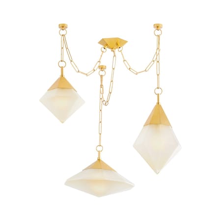 Corbett Lighting Angelique 3 Light Chandelier 58 In. Vintage Polished Brass 383-58-VPB