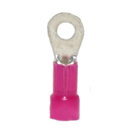 Hillsdale Terminal Ring Terminal, #6 Stud Size, 18 AWG, 600 V, Nylon Insulated, 1000 PK 50020N