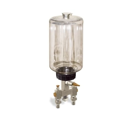 Oil-Rite 1/2 gal Capacity Multiple Feed Manual Lubricator with Polycarbonate Reservoir - 2 B3193-06402B111GW