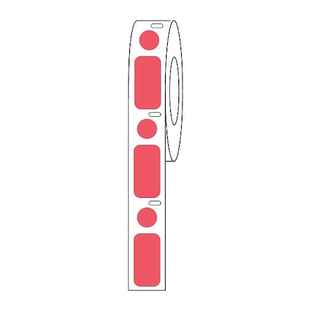 Zoro Select Cryogenic Label, Red, Polypropylene GRAING-DTC49
