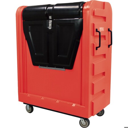 Royal Basket Trucks Bulk Security Truck, 28 in W x 50 1/2 in L x 66 3/4 in H, Not Applicable Shelves G48-RDX-BSC-6UNN