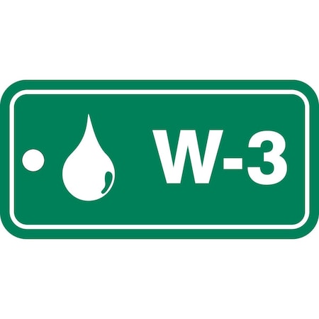 Accuform Energy Source ID Tag, W-3, 1.5inx3in, Plastic, 5PK TDF903VPM