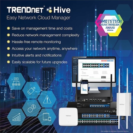 Trendnet AC2200 Tri-Band PoE+ Indoor Wireless Access Point TEW-826DAP