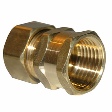 Larsen Supply Co 0.37 Compression x 0.5 in. Female Pipe Thread Brass Adapter, 6PK 208030