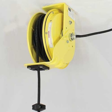 Kh Industries Retractable Cord Reel, 10 Amp, Blunt Cut, 25ft 16/3 Soow RTBA3L-WW-B16F