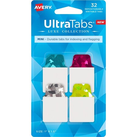 Avery Mini Ultra Tabs, 1" x 1.5", PK32 74146