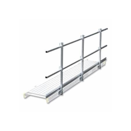 Werner Guardrail, 156 in x 1.5 in, Square Cut Length, Aluminum 919-SGR-13