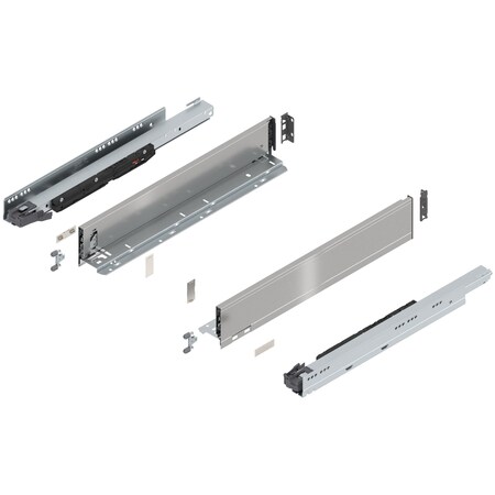 Blum 20in. M Height Legrabox Stainless Drawer Set, 170 Lbs Weight Rating 773M50S0I