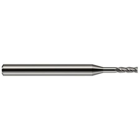 Harvey Tool 0.0350in .9 mm Cutter DIA x 0.1050in L of Cut x 0.2180in 7/32 Reach Carbide Square End Mill, 4 F 802435