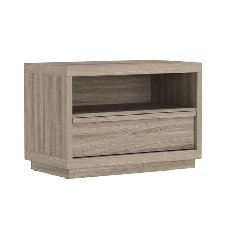 Manhattan Comfort Navis 32 in Nightstand in Natural Oak (1-Drawer) NS1875-2