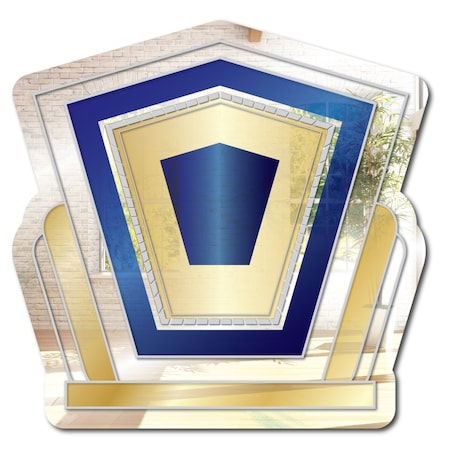 Se-Kure Luxe Art Deco Shield #2 Mirror 23 x 23 ZDS22323