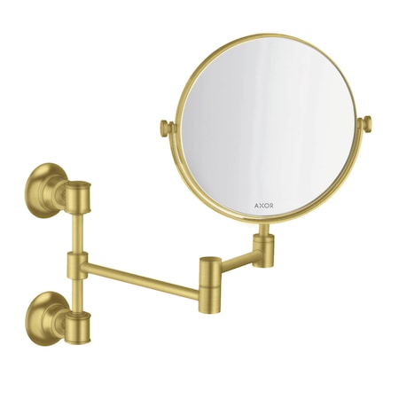 Axor Montreux Shaving Mirror in Brushed Gold Optic 42090250