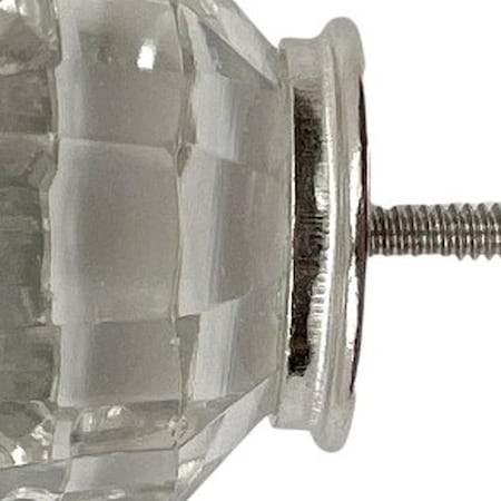 Homeroots Set of Six Clear Glass Drawer Pull Knobs, 6PK 635793