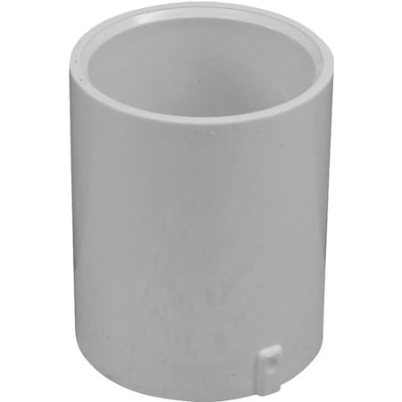 Lasco IPEX Pipe Coupling, 1 in, Socket, PVC, White, SCH 40 Schedule, 450 psi Pressure 435450