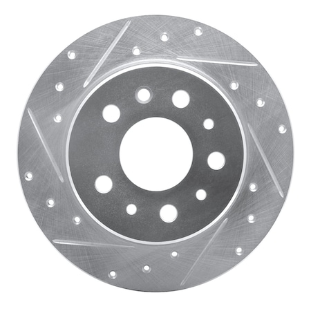 Dynamic Friction Co DFC Brake Rotor - Drilled and Slotted - Silver 631-63003L