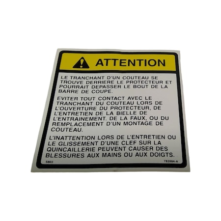 Cnh DECAL, CNH OEM 782884 782884