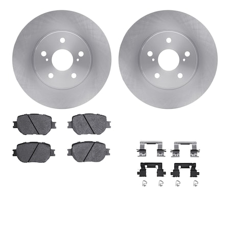 Dynamic Friction Co DFC Brake Rotor with 5000 Brake Pads and Hardware Kit 6512-76447